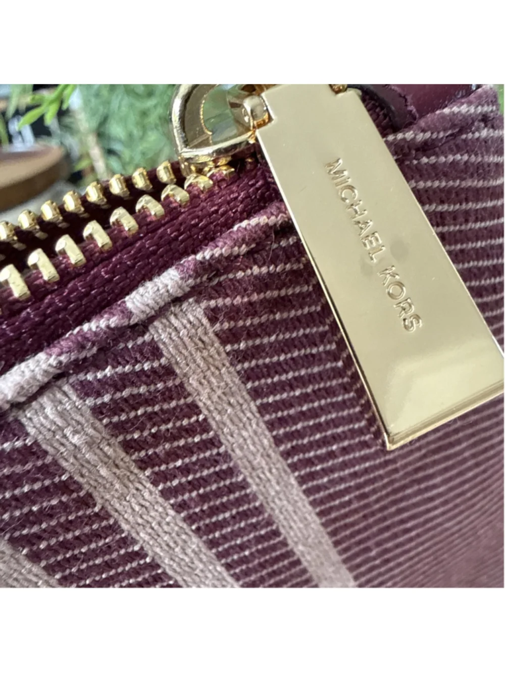 Michael Kors Jet Set Large Zip Clutch Wristlet Dark Berry Multi NWT
